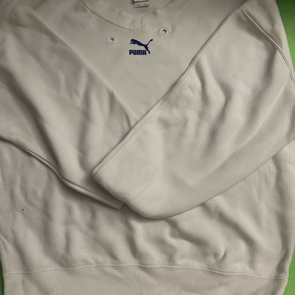 Puma x Ader White crewneck Sweater Soft Knit Design
